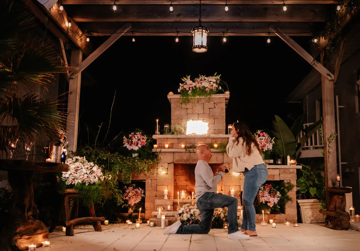 Romantic Candlelight Proposal In Flagler Beach