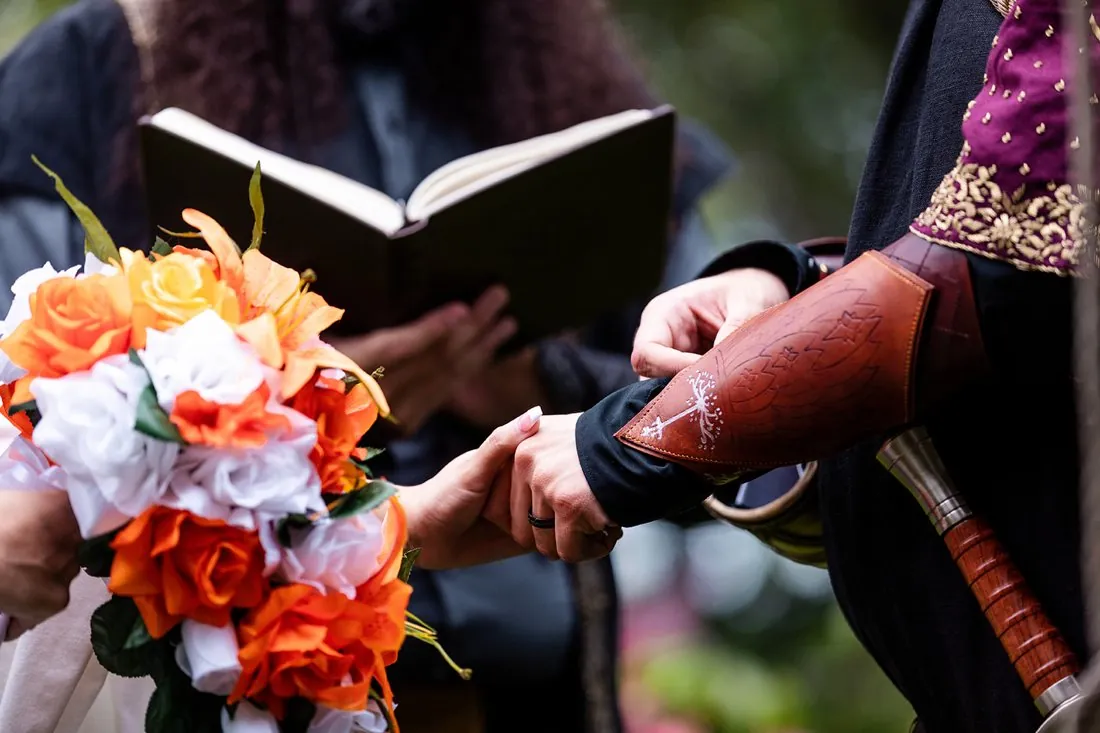 Hands joined during the ceremony