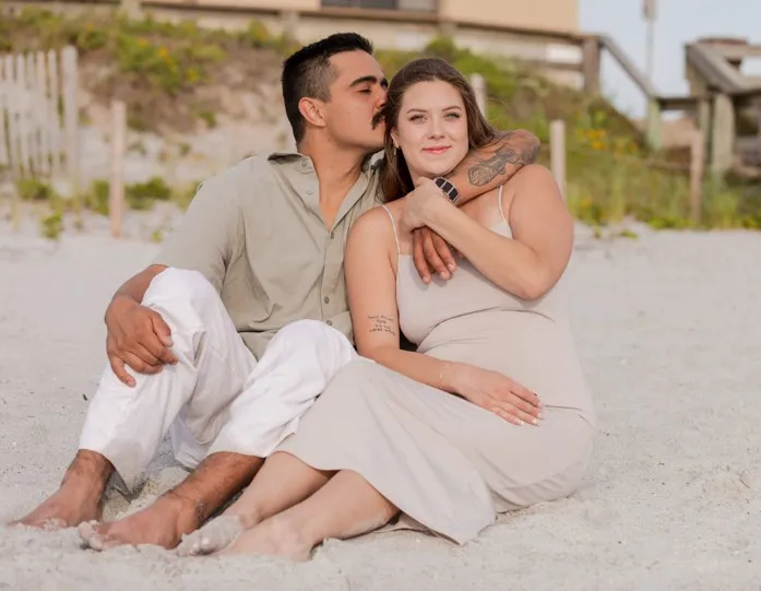 Maternity Mother's Day Session At Flagler Beach