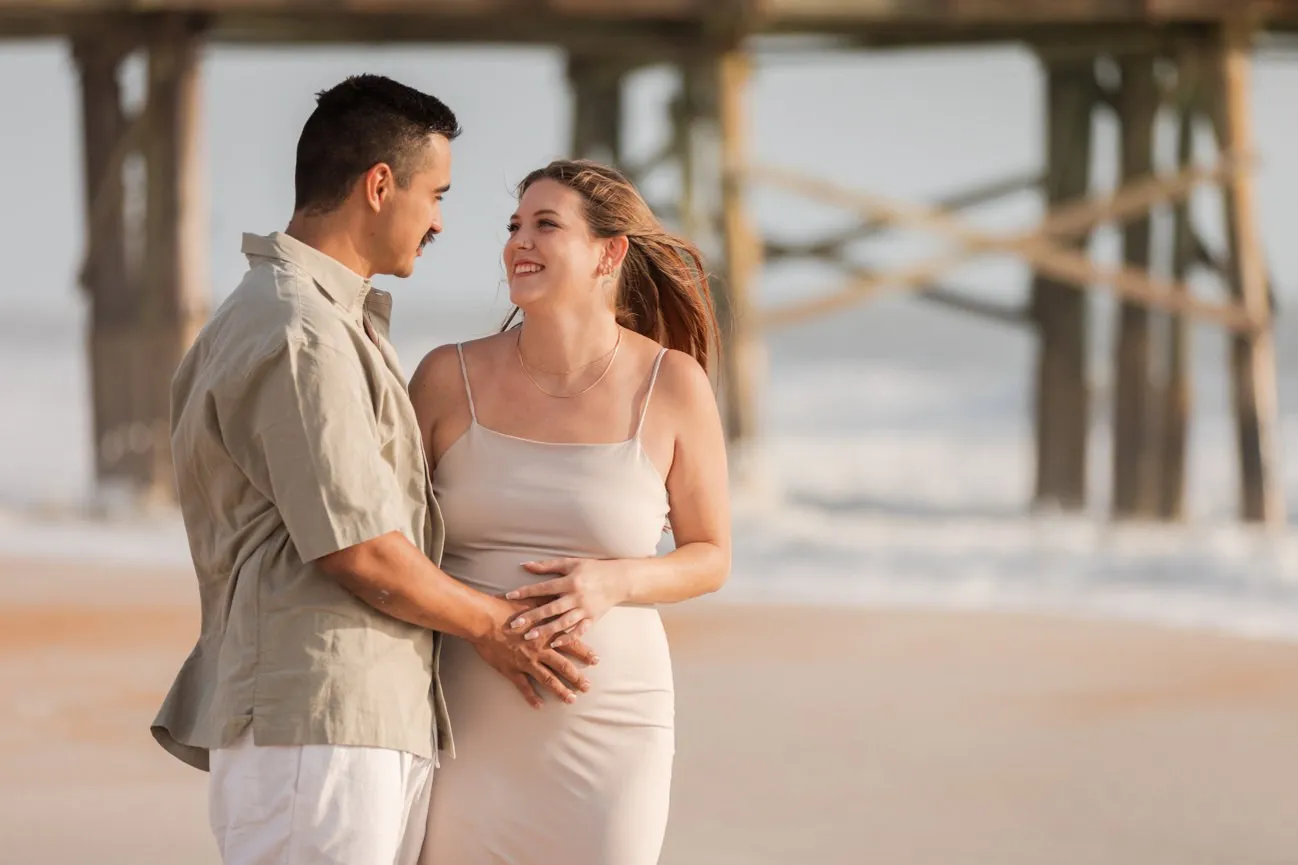 Maternity Mother's Day Session At Flagler Beach