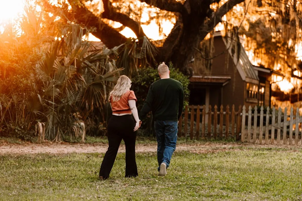 Fun Engagement Session Washington Oaks Garden