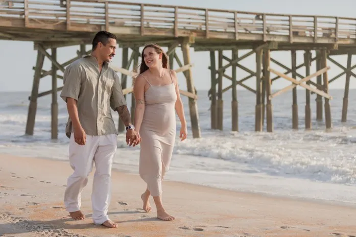 Maternity Mother's Day Session At Flagler Beach