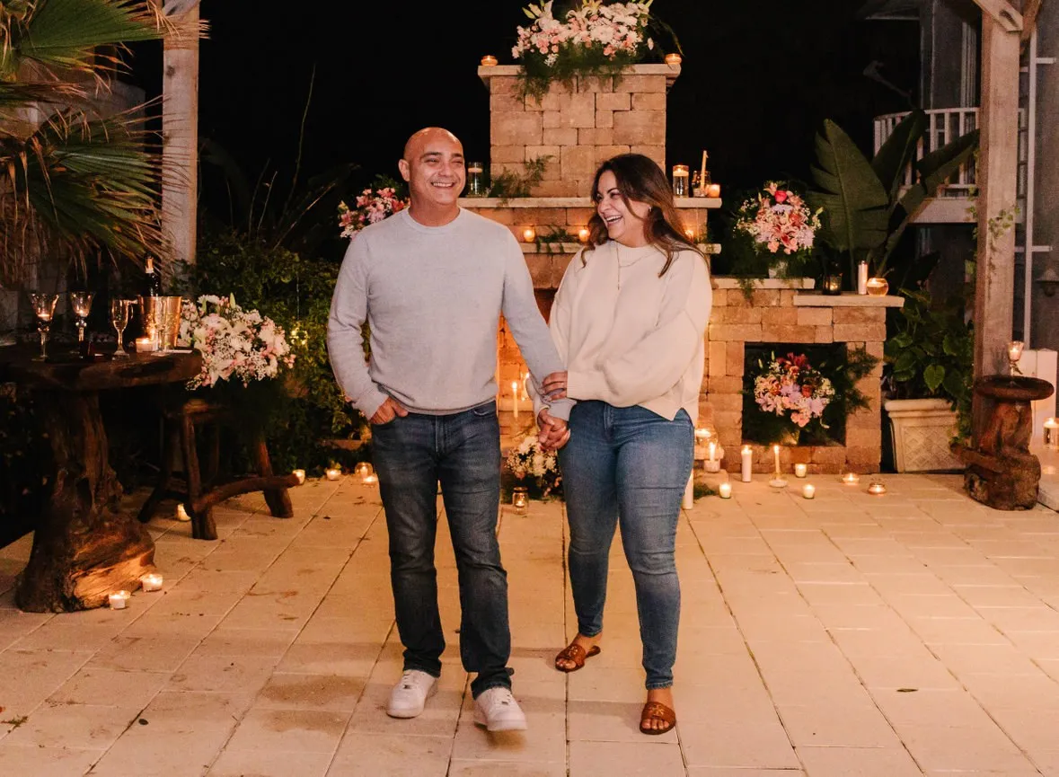Romantic Candlelight Proposal In Flagler Beach