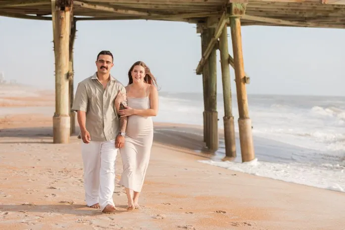 Maternity Mother's Day Session At Flagler Beach