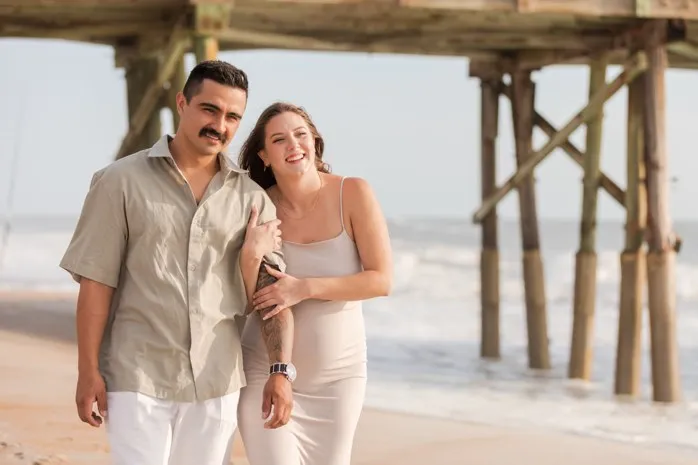 Maternity Mother's Day Session At Flagler Beach