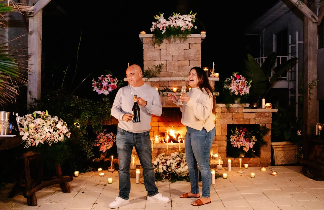 Romantic Candlelight Proposal In Flagler Beach