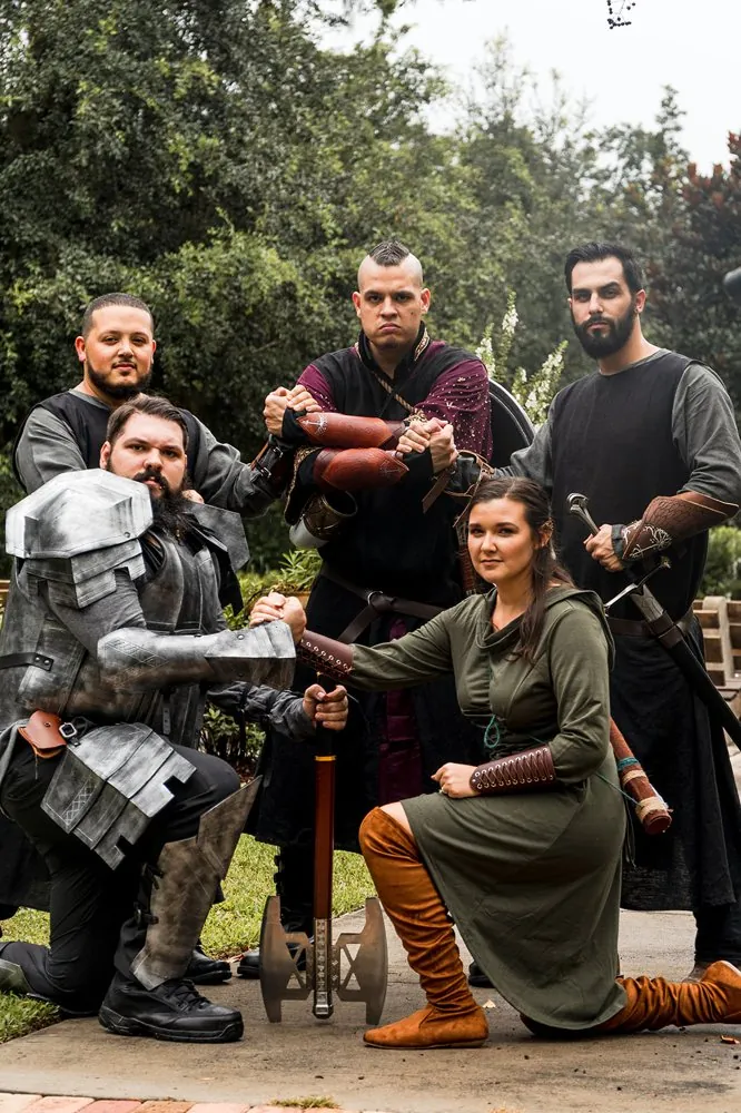The wedding party as warriors of Middle-earth