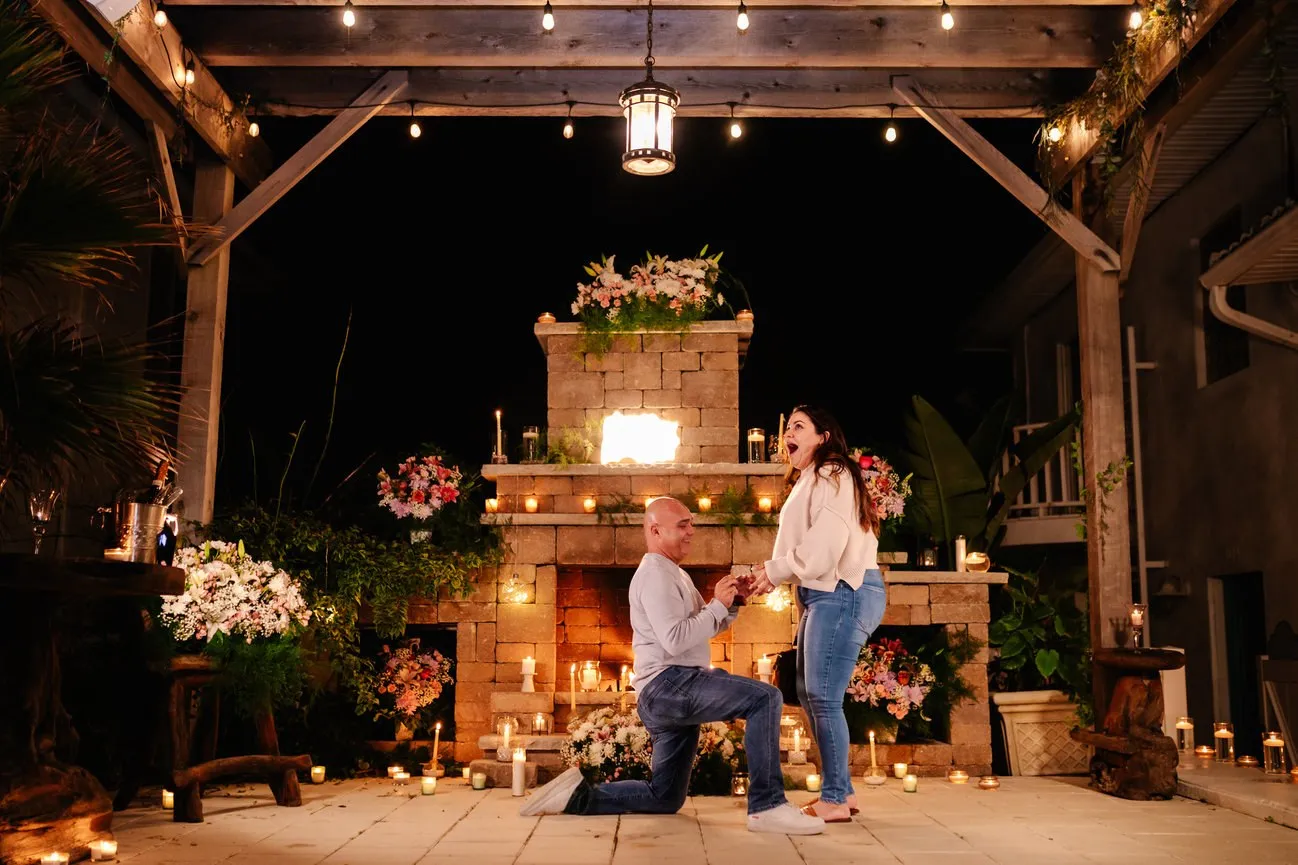 Romantic Candlelight Proposal In Flagler Beach